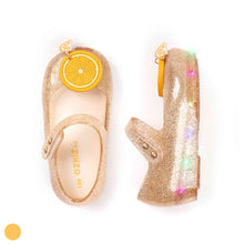 Load image into Gallery viewer, 'Tok Tok Orange' LED Jelly Shoes