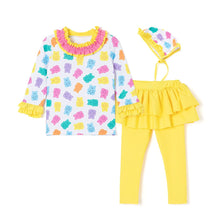 将图片加载到图库查看器,'Jelly Jelly' Rash Guard Swimsuit Set (Swim Cap, Pouch Set)