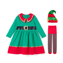 Load image into Gallery viewer, 'Merry Fairy Girl' Dress(Hat and Stockings Set)