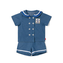 Load image into Gallery viewer, 'Blue Marine Boy' Top and Bottom Set