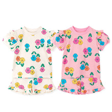 将图片加载到图库查看器,girls flower pattern outfit set