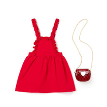 Load image into Gallery viewer, 'Red Cheek Frill' Dress(Bag Set)