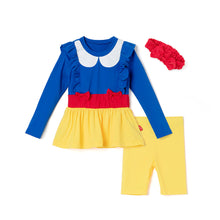 Load image into Gallery viewer, 'Red Ribbon Princess' Rash Guard Swimsuit Set(Swim Cap)