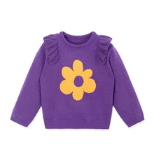 将图片加载到图库查看器,'Cream Flower' Long Sleeve Knit Top