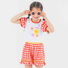 将图片加载到图库查看器,'Check Flower' Top and Bottom Set