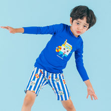 将图片加载到图库查看器,Bread Barbershop 'Swimming Wilk' Rash Guard Swimsuit Set (Swim Cap Set)