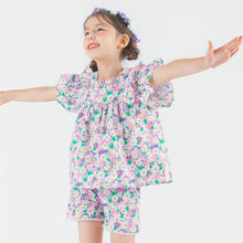 将图片加载到图库查看器,purple flower pattern oufit set