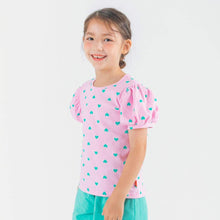 将图片加载到图库查看器,pink heart patterned t-shirt