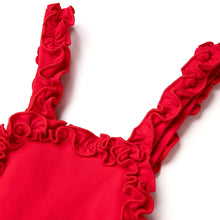 Load image into Gallery viewer, 'Red Cheek Frill' Dress(Bag Set)
