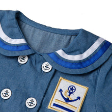 Load image into Gallery viewer, 'Blue Marine Boy' Top and Bottom Set