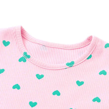 将图片加载到图库查看器,pink heart patterned t-shirt