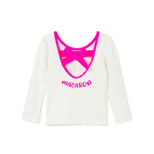 将图片加载到图库查看器,Bread Barbershop 'Neon Pink Macaron' White Rash Guard Swimsuit Set (Swim Cap, Pouch Set)