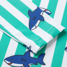 将图片加载到图库查看器,'Shark Shark' Rash Guard Swimsuit Set (Swim Cap, Pouch Set)