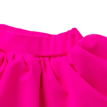 将图片加载到图库查看器,Bread Barbershop 'Neon Pink Macaron' White Rash Guard Swimsuit Set (Swim Cap, Pouch Set)
