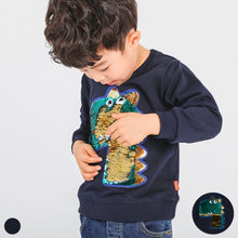 Load image into Gallery viewer, 'Shiny Dino' Reversible Sequin Sweatshirt