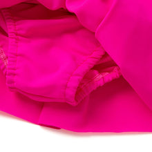 将图片加载到图库查看器,Bread Barbershop 'Neon Pink Macaron' White Rash Guard Swimsuit Set (Swim Cap, Pouch Set)
