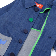 Load image into Gallery viewer, 'Awesome Color Button' Denim Jacket