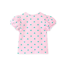 将图片加载到图库查看器,pink heart patterned t-shirt