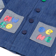 Load image into Gallery viewer, 'Awesome Color Button' Denim Jacket