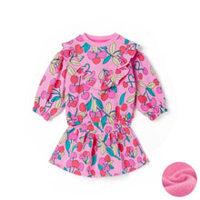 Load image into Gallery viewer, 'Cute Cherry' Warm Fleece Top and Bottom Set