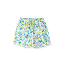 将图片加载到图库查看器,blue and green flower pattern short pants