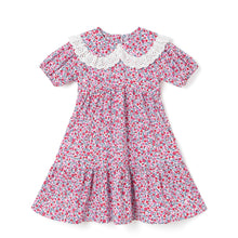 将图片加载到图库查看器,girls pink flower pattern dress