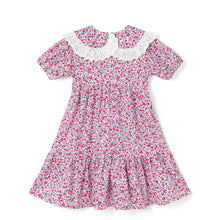 将图片加载到图库查看器,girls pink flower pattern dress