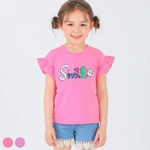 将图片加载到图库查看器,'Smile Big' Frilled Sleeveless T-Shirt