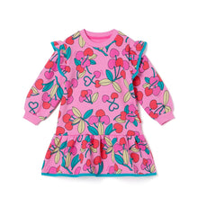 Load image into Gallery viewer, 'Pretty Cherry' Warm Fleece Dress(Bag Set)
