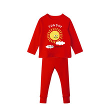 将图片加载到图库查看器,'Happy Week' Homewear Top and Bottom Set