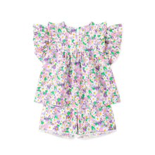 将图片加载到图库查看器,purple flower pattern outfit set