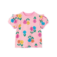 将图片加载到图库查看器,flower pattern pink t-shirt