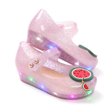 Load image into Gallery viewer, 'Crunchy Watermelon' LED Jelly Shoes