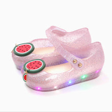Load image into Gallery viewer, 'Crunchy Watermelon' LED Jelly Shoes
