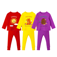 将图片加载到图库查看器,'Happy Week' Homewear Top and Bottom Set