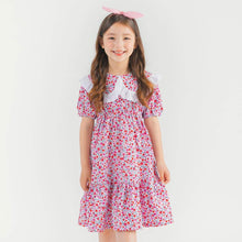 将图片加载到图库查看器,girls pink flower pattern dress