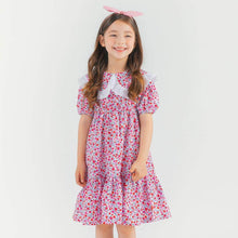 将图片加载到图库查看器,girls pink flower pattern dress