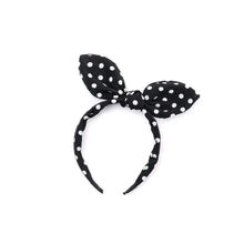Load image into Gallery viewer, black polka dot headband