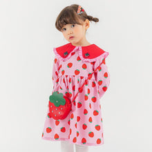将图片加载到图库查看器,girls pink strawberry dress and bag
