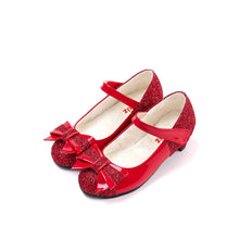Load image into Gallery viewer, girls red fur mary jane shoes