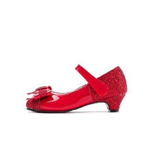 Load image into Gallery viewer, girls red fur mary jane shoes
