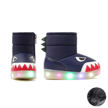 Load image into Gallery viewer, boys navy padded boots