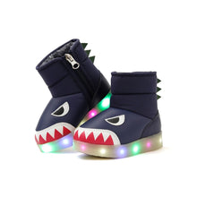 Load image into Gallery viewer, boys navy padded boots