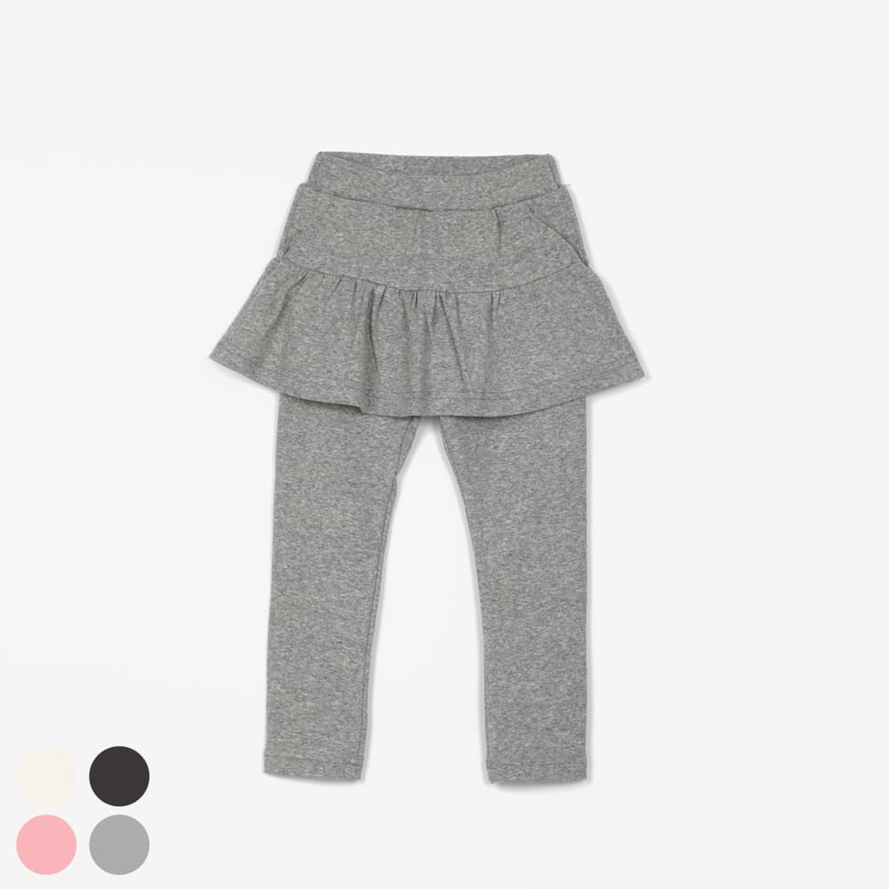 girls melange gray skirt leggings