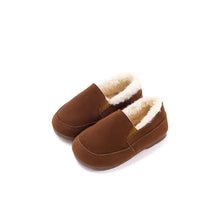 将图片加载到图库查看器,kids brown fur slip on shoes