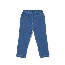 将图片加载到图库查看器,kids blue cotton pants