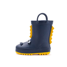 将图片加载到图库查看器,kids navy dinosaur rain boots