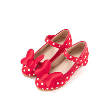 将图片加载到图库查看器,girls white dotted red mary jane shoes