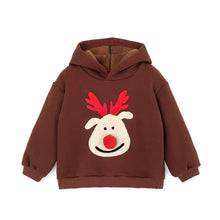 将图片加载到图库查看器,kids brown rudolph hooded t-shirt