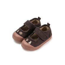 Load image into Gallery viewer, kids brown fur slip on shoes